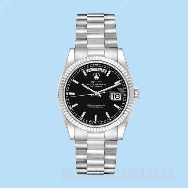 Rolex Day-Date 118239 Masculino 36mm Tom Prata Ver - Image 5
