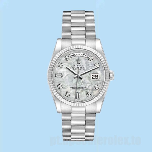 Rolex Day-Date 36mm 118239-0080 Masculino Pulseira Presidente Mostrador Madrepérola - Image 2