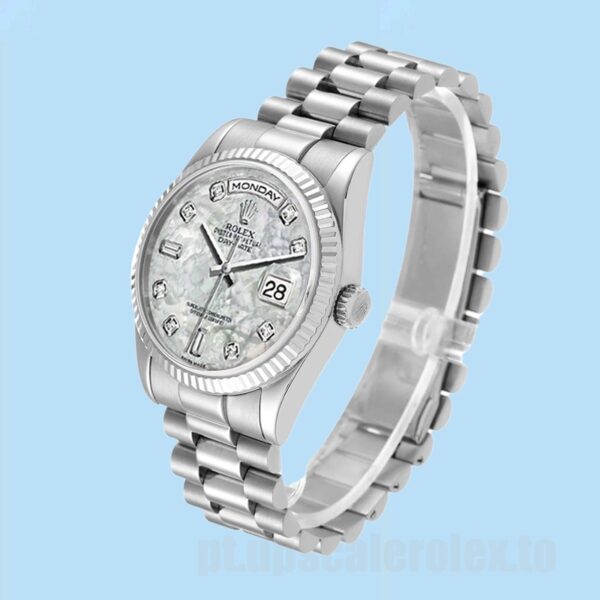 Rolex Day-Date 36mm 118239-0080 Masculino Pulseira Presidente Mostrador Madrepérola - Image 3