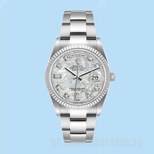 Rolex Day-Date 36mm 118239-0080 Masculino Pulseira Presidente Mostrador Madrepérola - Image 5