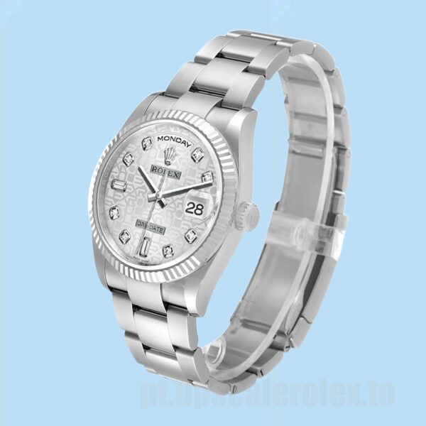Rolex Day-Date 118239-0143 36mm Masculino Mostrador Jubileu de Prata - Image 3