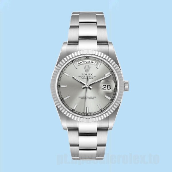 Rolex Day-Date Masculino 36mm 118239 Tom Prata - Image 2
