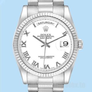 Rolex Day-Date 36mm Masculino 118239-83209 Pulseira Presidente Mostrador Branco