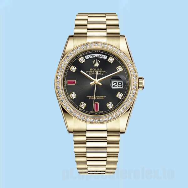 Rolex Day-Date Masculino m118348-0209 36mm Pulseira Presidente - Image 2