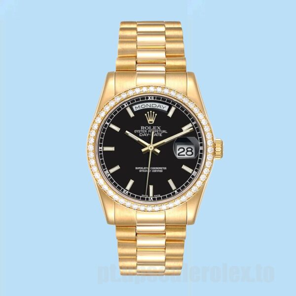Rolex Day-Date 36mm Masculino m118348-0208 Pulseira Presidente Ver - Image 2