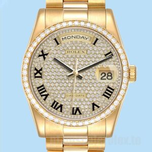 Rolex Day-Date m118348-0226 36mm Masculino Tom De Ouro Ver