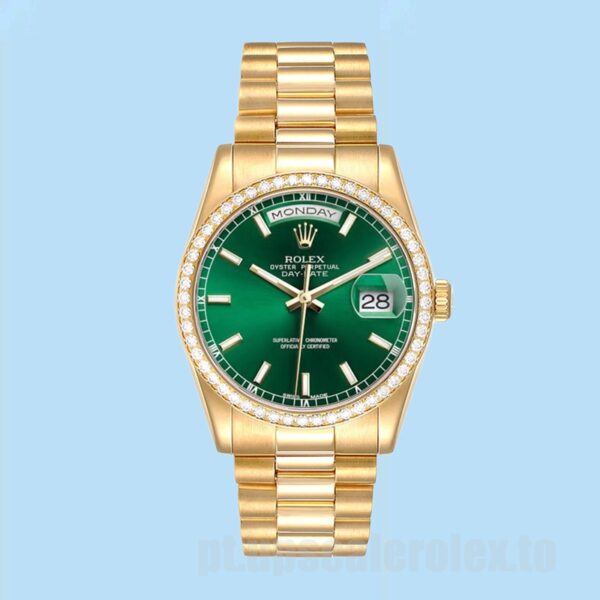 Rolex Day-Date 36mm Masculino m118348-0225 Ver Pulseira Presidente - Image 2