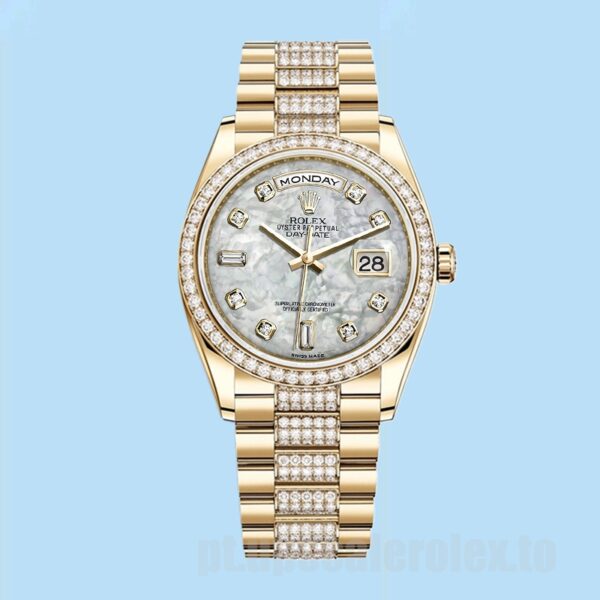 Rolex Day-Date m118348-0061 Masculino 36mm Mostrador Madrepérola - Image 2
