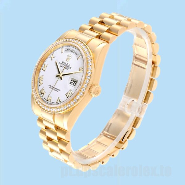 Rolex Day-Date m118348-0150 Masculino 36mm Tom De Ouro - Image 3