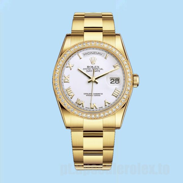 Rolex Day-Date m118348-0150 Masculino 36mm Tom De Ouro - Image 5