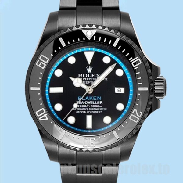 Rolex Deepsea Masculino 126660 43mm Tom Preto Mostrador Preto