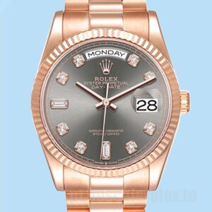 Rolex Day-Date Masculino m128235-0050 36mm Ver Tom De Ouro Rosa