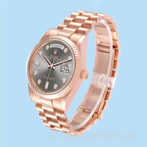 Rolex Day-Date Masculino m128235-0050 36mm Ver Tom De Ouro Rosa - Image 3