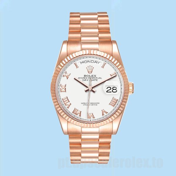 Rolex Day-Date 36mm Masculino m128235-0052 Mostrador Branco - Image 2
