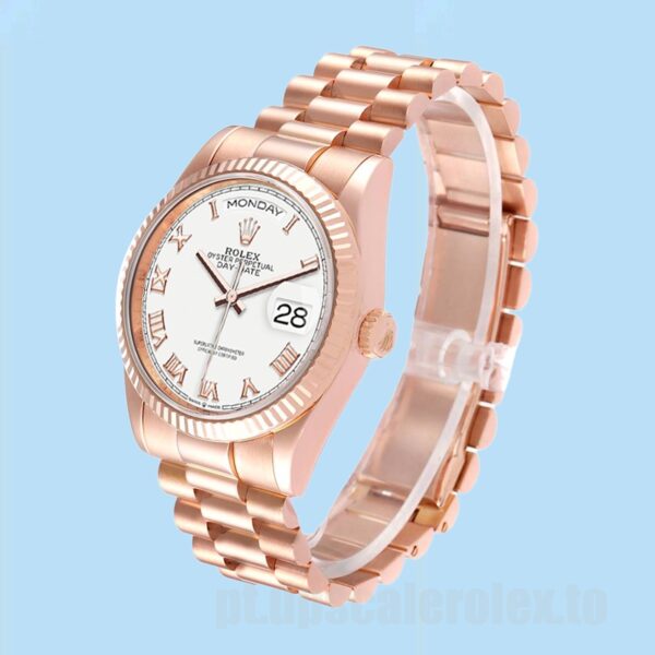 Rolex Day-Date 36mm Masculino m128235-0052 Mostrador Branco - Image 3