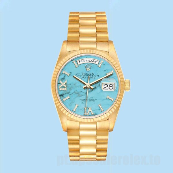 Rolex Day-Date Masculino m128238-0071 36mm Mostrador Azul - Image 2