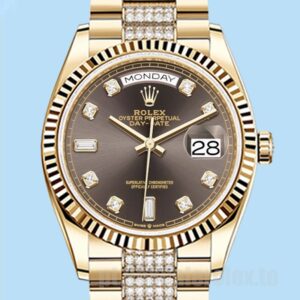 Rolex Day-Date 36mm m128238-0024 Masculino Tom De Ouro