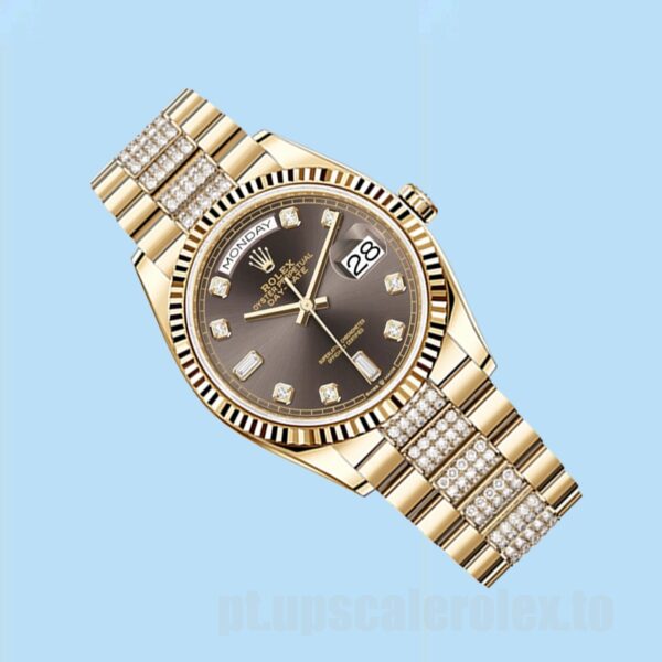 Rolex Day-Date 36mm m128238-0024 Masculino Tom De Ouro - Image 3