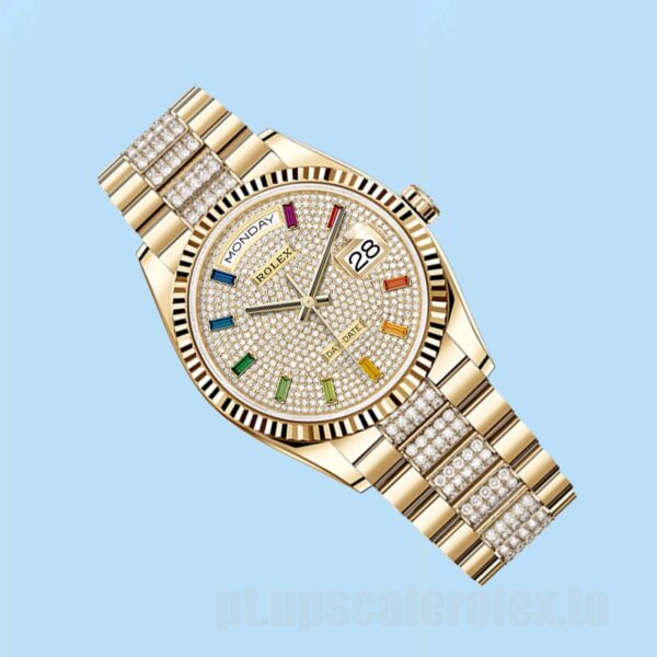 Rolex Day-Date Masculino 36mm m128238-0052 Tom De Ouro - Image 3