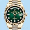 Rolex Day-Date Masculino 36mm m128238-0070 Mostrador Verde