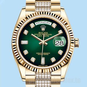 Rolex Day-Date Masculino 36mm m128238-0070 Mostrador Verde