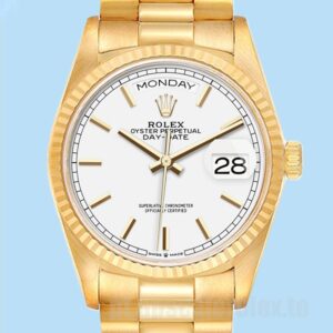 Rolex Day-Date 36mm m128238-0081 Masculino Tom De Ouro Pulseira Presidente