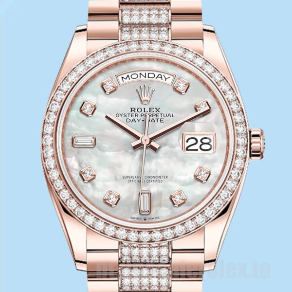 Rolex Day-Date m128345rbr-0030 Masculino 36mm Mostrador Madrepérola