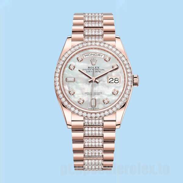 Rolex Day-Date m128345rbr-0030 Masculino 36mm Mostrador Madrepérola - Image 2