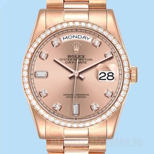 Rolex Day-Date Masculino m128345rbr-0009 36mm Mostrador De Ouro Rosa