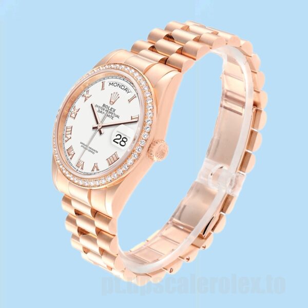 Rolex Day-Date m128345rbr-0054 Masculino 36mm Ver Mostrador Branco - Image 3