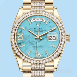 Rolex Day-Date m128348rbr-0038 Masculino 36mm Mostrador Azul