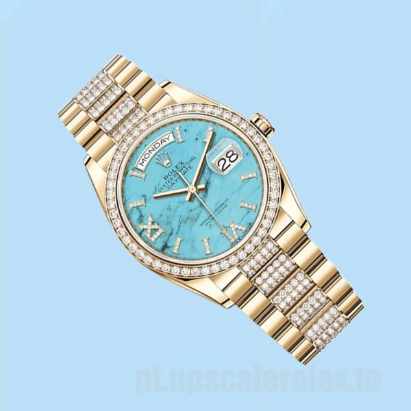 Rolex Day-Date m128348rbr-0038 Masculino 36mm Mostrador Azul - Image 3