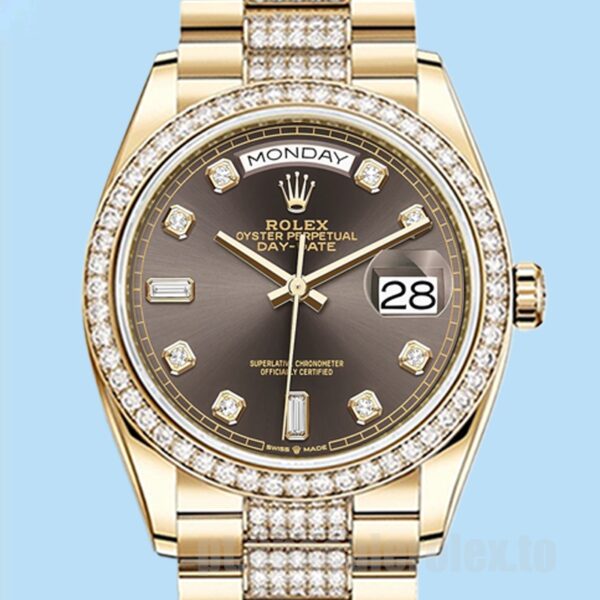 Rolex Day-Date m128348rbr-0007 36mm Masculino Tom De Ouro