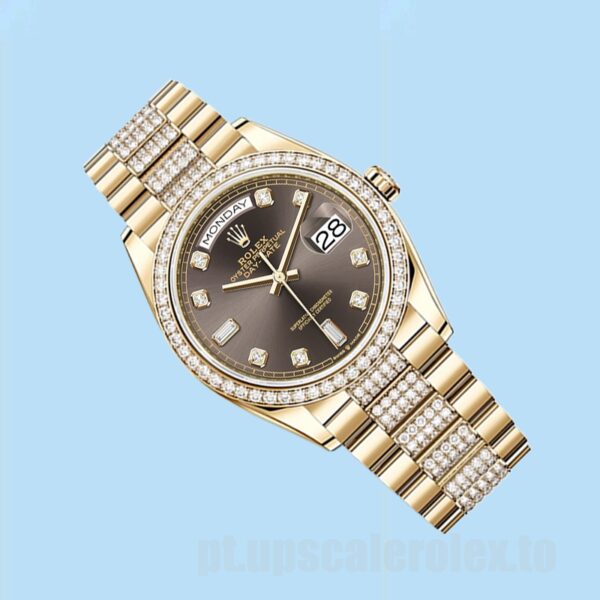 Rolex Day-Date m128348rbr-0007 36mm Masculino Tom De Ouro - Image 3