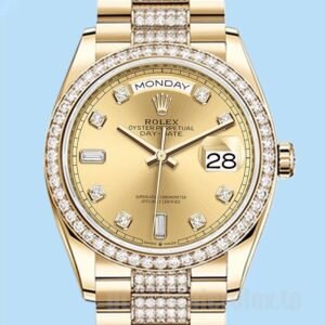 Rolex Day-Date m128348rbr-0010 36mm Masculino Tom De Ouro Ver