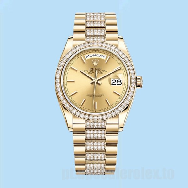 Rolex Day-Date Masculino 36mm m128348rbr-0027 Ver Automático - Image 2