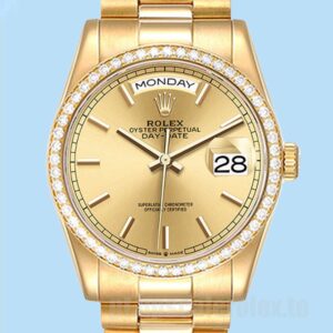 Rolex Day-Date m128348rbr-0026 36mm Masculino Pulseira Presidente Tom De Ouro