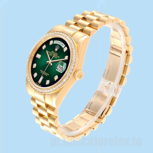 Rolex Day-Date m128348rbr-0035 Masculino 36mm Tom De Ouro - Image 3