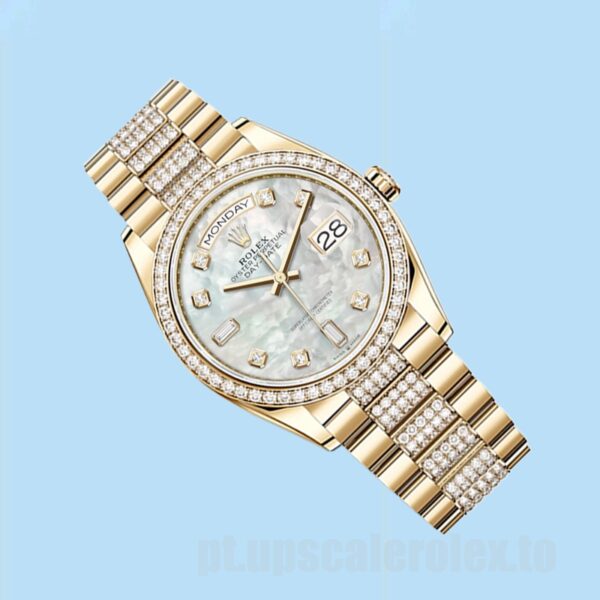 Rolex Day-Date 36mm m128348rbr-0017 Masculino Ver - Image 3