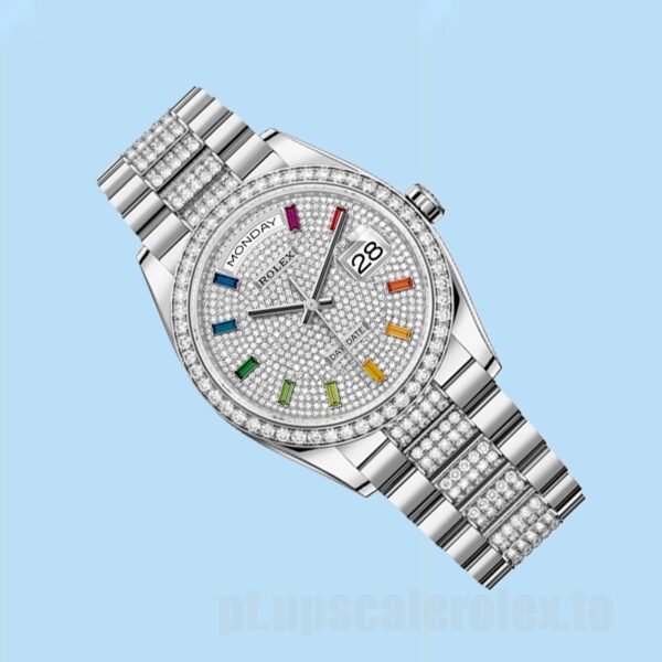 Rolex Day-Date 36mm Masculino m128349rbr-0012 Mostrador Pavimentado Diamante - Image 3