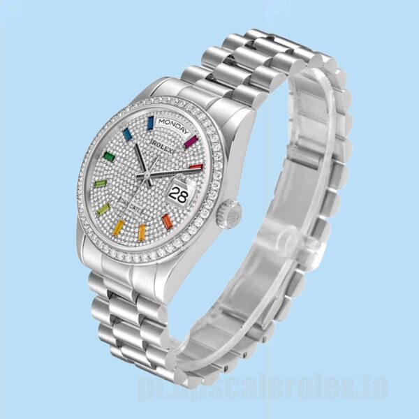 Rolex Day-Date 36mm Masculino m128349rbr-0006 Automático Pulseira Presidente - Image 3