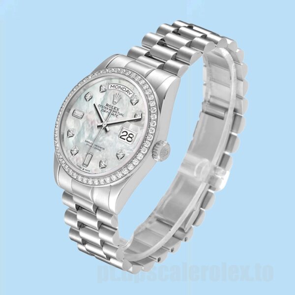 Rolex Day-Date 36mm m128349rbr-0004 Masculino Ver - Image 3