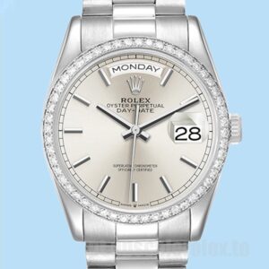 Rolex Day-Date Masculino m128349rbr-0001 36mm Tom Prata