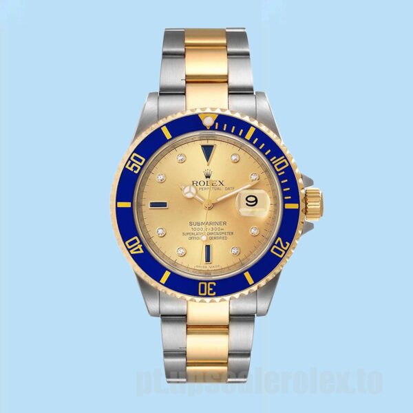 Rolex Submariner Masculino 16613 40mm Automático Pulseira Ostra - Image 2