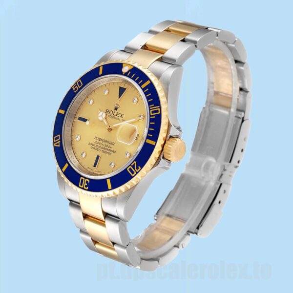 Rolex Submariner Masculino 16613 40mm Automático Pulseira Ostra - Image 3