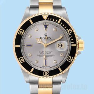 Rolex Submariner 40mm 16613 Masculino Mostrador Cinza