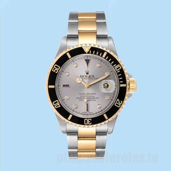 Rolex Submariner 40mm 16613 Masculino Mostrador Cinza - Image 2