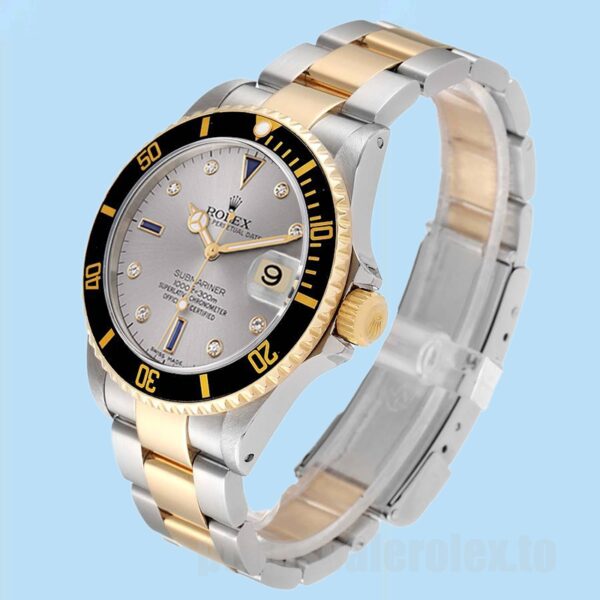 Rolex Submariner 40mm 16613 Masculino Mostrador Cinza - Image 3