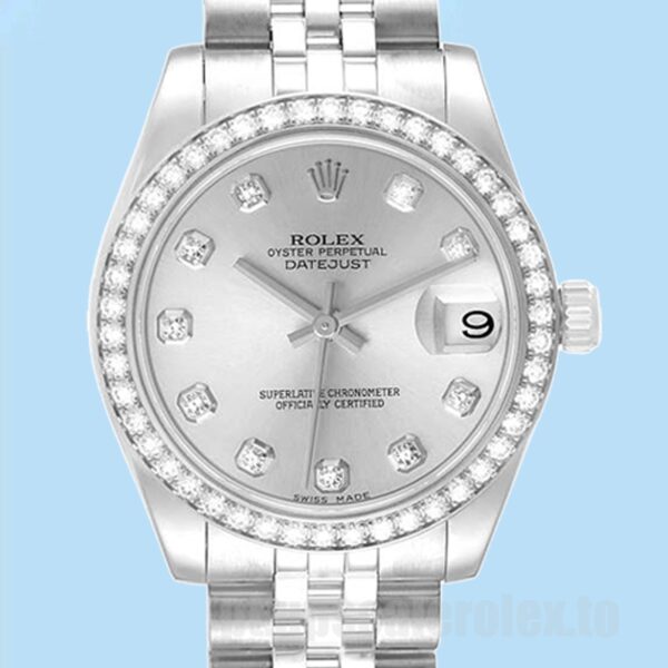 Rolex Datejust 31mm Unissex m178384-0003 Mostrador Prateado