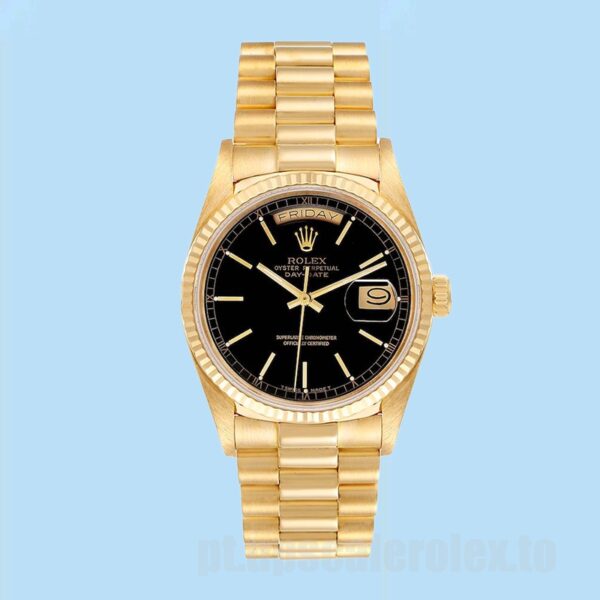 Rolex Day-Date Masculino 36mm 18038 Ver Tom De Ouro - Image 2